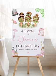 This Spa Party Welcome Sign Template is editable via Corjl.com. Edit and customize all wording, font styles, background colors to match your event style. Add your own special images or graphics to make your design one-of-a-kind. Start crafting your perfect party decor today to set the stage for an unforgettable celebration. ♡ 𝑬𝒙𝒑𝒍𝒐𝒓𝒆 𝑴𝒂𝒕𝒄𝒉𝒊𝒏𝒈 𝑰𝒕𝒆𝒎𝒔 Find coordinating party essentials here: etsy.com/shop/MeadowPaperie?ref=seller-platform-mcnav&search_query=spa 𝑻𝒓𝒚 𝑩𝒆𝒇𝒐𝒓 Spa Party Balloons, Toddler Spa Day, Spa Birthday Decorations, Spa Party Decor, Spa Themed Birthday Party, Spa Party Activities, Spa Night Party, Spa Party Decorations, Spa Birthday Party