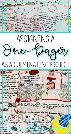 an art project with the title, assessing a one - pager as a cultinating project