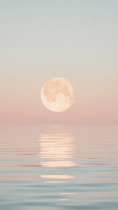 A photorealistic image of a full moon over a serene sea shore, reflecting in the calm water. Soft, trendy colors with a spacious, airy feel. No text, symbols, or numbers. Pure elegance. Peace Wallpaper Aesthetic, Compass Wallpaper, Peace Wallpaper, Peaceful Backgrounds, Frames Background, Healing Aesthetic, Life Quotes Wallpaper, Magical Moon, Paris Wallpaper