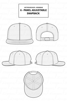 🧢 This is a Vector Template/Mockup for Six Panel Cap. Download and customize with ease! This mockup package features editable *.ai and *.eps files compatible with Adobe Illustrator and/or CorelDraw. Explore the flexibility to modify, resize, and adjust colors according to your preferences using these adaptable design files. 📥 This is a Digital Product - No Physical Shipment Important: This is not a pattern. Please read the description attentively! Due to the nature of digital items, they are n Cap Template, Five Panel Hat, Clothing Templates, Cap Mockup, Hat Template, Clothing Sketches, Streetwear Inspo, T Shirt Design Template, Tee Shirt Fashion