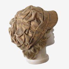 This is a beautiful women's Newsboy cap. Cap with drapery. This beige hat fits any face shape. Women's winter hat will give you a fashionable look. This hat gives a feeling of comfort in the cold season. THIS FABRIC IS NOT AVAILABLE. Monochromatic sand color corduroy fabric is available (see last photo) Cap with a warm lining. This item is made to order. Size and color is made to order. Please contact me before ordering. Colors may vary depending on your computer settings. One Size Beige Bonnet, Beige One Size Fits Most Bonnet, One Size Fits Most Beige Bonnet, Slouchy Cap For Fall, Slouchy Fall Cap Hat, Womens Newsboy Cap, Newsboy Cap Women, Beige Cap, Summer Headwear