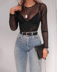 Briella gilbert, is a girl that doesn't know much love though she was… #fanfiction #Fanfiction #amreading #books #wattpad Going Out Outfits, Outfit Goals, Edgy Outfits, Sheer Top, Looks Style, Mode Inspiration, Outfit Casual