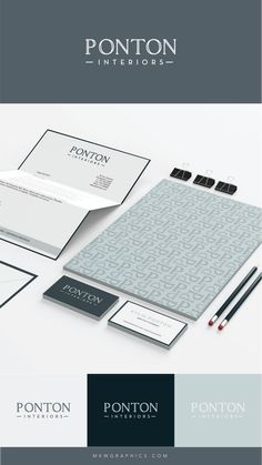 the stationery is designed to look like an elegant pattern