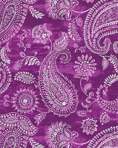 purple and white paisley print fabric