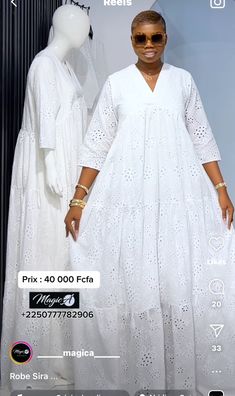 White Gown Dress, Flowy Dress Long, African Maxi Dresses, African Lace Dresses, African Clothing Styles, Africa Fashion, African Lace, White Gowns