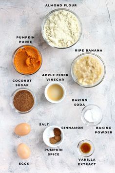 an image of ingredients to make pumpkin spice recipe