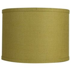 a green lamp shade on a white background