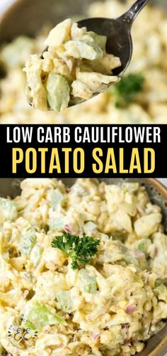 this low carb cauliflower potato salad is the perfect side dish