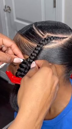 Swoop Ponytail, Hairstyles For Short Natural Hair, Slick Back Ponytail, Back Ponytail, Low Ponytail Hairstyles, Natural Updo, Butterfly Braid, Lil Girl Hairstyles, Braids For Black