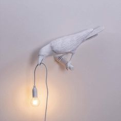 The Raven Light - Sage & Sill Bird Lamp, Movable Walls, Wall Lamps Living Room, Raven Bird, Quirky Decor, Wall Table, Bedside Lighting, The Raven, Bedroom Lamps