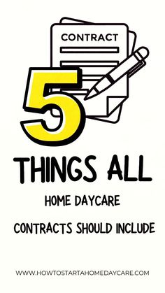 the five things all home day care contacts should include in their 5 - year plan