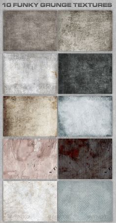 an assortment of grungy textures for photoshopped