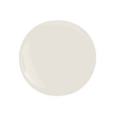 a white plate on a white background with the top half painted in light beige and the bottom half is off