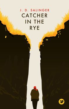 a movie poster for catcher in the rye with a person walking down a narrow road