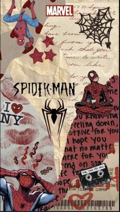 a collage of spider - man and other things