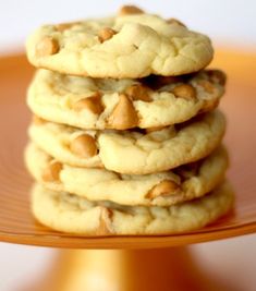 a stack of cookies sitting on top of a plate