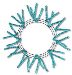 15-24 Pencil Work Wreath Form Metallic Turquoise - XX751130 - The Wreath Shop Pencil Wreath, Paper Mesh, Birthday Wreath, Pencil Work, Work Wreath Forms, Wire Wreath Frame, Gold Wreath, Work Wreath, Wreath Making Supplies