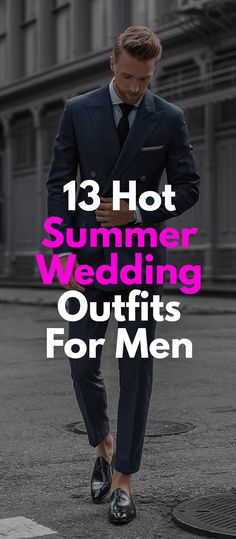 Mens Summer Wedding Outfits, Summer Wedding Men, Men Wedding Attire Guest, Male Wedding Guest Outfit, Wedding Guest Men, Casual Wedding Outfit, Wedding Guest Suits, Wedding Outfit Ideas