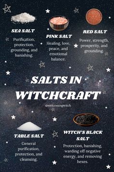 an image of salt in the witch's kitchen with instructions on how to use it