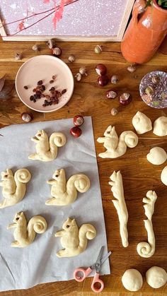 the dough is made to look like animals