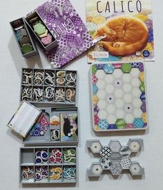 the contents of a craft kit laid out on a table