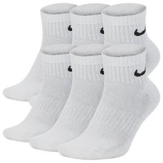 Nike Ankle Socks, Nike Socks, Ankle Socks Women, Calf Socks, Nike Kids, White Nike, Compression Socks, Athletic Socks, 6 Packs