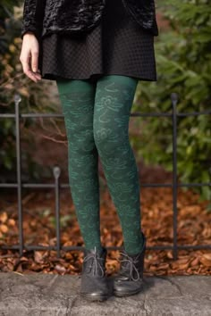 US Shoe Size: 7-14 women's, 5-12 men's
Stretch, around leg: 21 inches at cuff, 20 inches mid-sock
Length, heel to top: 25 inches Funky Tights, Thigh High Sock, Green Socks, Printed Tights, Funky Shoes, Organic Cotton Yarn, Velvet Leggings, Lotus Flowers, Thigh High Socks