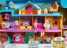 the toy hospital playset is packed with toys and accessories for children to play in