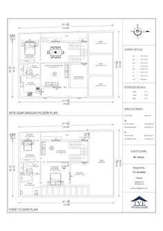 the floor plan for an apartment with two floors and three rooms, including one bedroom