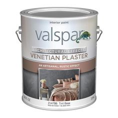 a white paint with the words valpspar on it and an image of a bed