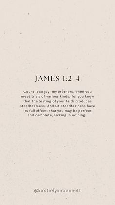 a white paper with the words james 12 - 4