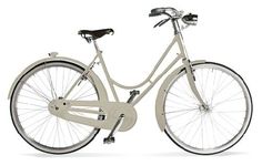 a white bicycle is shown on a white background