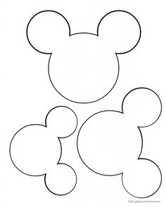 mickey mouse cut out from paper to make it look like he is ready for his birthday