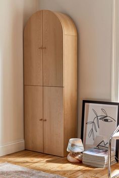 A stunning DIY wooden cabinet, featuring ample storage space and a beautiful design, perfect for organizing and elevating any room. Urban Outfitters Furniture, Wooden Pantry, Lake Kitchen, Fall Furniture, Modern Apartment Design, Cabinet Color, Storage Units, Apartment Furniture, Pantry Cabinet