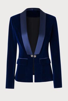 Women's Jackets, Blue jacket, Girls Tuxedo Design, Wedding Jacket, shawl lapel Dress, Women stylish coat, (PLEASE MEASURE YOUR CHEST AREA, CIRCUMFERENCE AROUND THE BROADEST PART OF YOUR CHEST, AND WAIST AREA WHERE YOU NORMALLY WEAR YOUR TROUSER OR 4 FINGER BELOW THE BELLY BUTTON, AND PICK YOUR SIZE ACCORDINGLY) PROVIDE YOUR HEIGHT AND WEIGHT IN THE PERSONALISATION BOX, WHILE PLACING THE ORDER. This black Women Fashion 2-piece suit With Matching  And Trousers for Men Is Perfect For Everyone Who L Satin Shawl, Latest Designer Dresses, Fitted Blazer Jacket, Navy Blue Blazer, Versatile Outfits, Velvet Blazer, Fitted Blazer, Long Sleeve Blazers, Casual Blazer