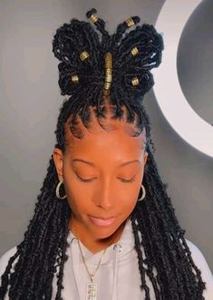 Butterfly Hairstyle, Dreads Styles For Women, Natural Wedding Hairstyles, Short Locs, Butterfly Locs, Beautiful Dreadlocks, Short Locs Hairstyles, Faux Locs Hairstyles, Dreadlock Style