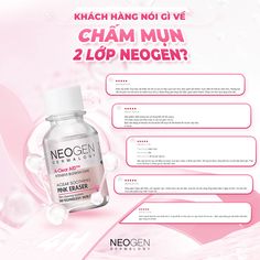 an ad for neogen skin care, with the caption's description below