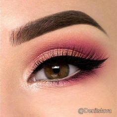 Pink Eye Makeup Looks, Make Up Gold, Alat Makeup, Makeup Tip, 얼굴 드로잉, Make Up Inspiration, Pink Eye