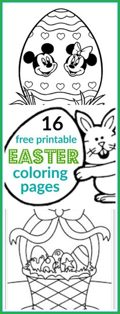 the free printable easter coloring pages for kids to color and learn how to draw them