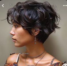 Shaggy Short Hair, Classic Hairstyles, Short Pixie Haircuts, Short Hair Haircuts, Cut My Hair, Short Curly Hair, 가을 패션, Pixie Haircut