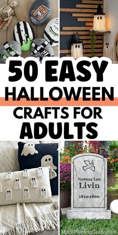 halloween crafts for adults that are easy to make and great for decorating the house