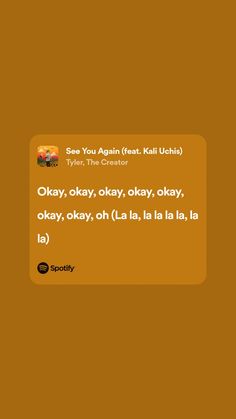 an orange text message with the words okay, okay, okay and okay on it