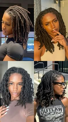 locsss 😛 @BhriannaChanell Dreads Braids Hairstyles, Pretty Locs Hairstyles, Loc Black Women Hairstyles, Bhriannachanell Locs, Styling Locs Without Retwisting, Locs Outfits Style, Locd Hair Styles Women, Loc Sizes Black Women, Locs Inspo Black Women