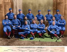 an old time photo of men in uniforms posing for a group photograph with their arms crossed