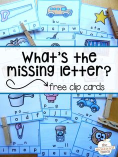 what's the missing letter? free clip cards