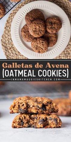 Look forward to this Galletas de Avena! These Oatmeal Cookies are a favorite Christmas dessert idea. Not only are these easy Christmas cookies soft and chewy with crispy edges, but they are also loaded with raisins and spice! Save this holiday baking recipe! Oatmeal Christmas Cookies, Cookies Soft And Chewy, Favorite Christmas Desserts, Easy Dinner Casseroles, Healthy Oatmeal Cookies, Easy Cheap Dinners, Holiday Baking Recipes