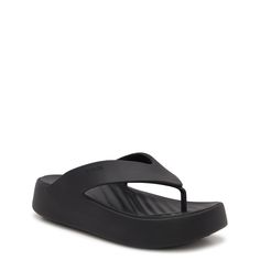 Enjoy the incredible style and comfort offered by these women's Crocs Getaway black platform flip flops. Lightweight, soft, seamless, and flexible, these sandals have Free Feel Technology upper that allows you to move freely without restriction and Drop-in Croslite for ultimate comfort. | Crocs Women's Getaway Platform Flip-Flop Sandal in Black Size 10 Medium Croc Flip Flops, Black Platform Flip Flops For Beach, Black Platform Flip Flops, Black Slip-on Flip Flops For Leisure, Black Slip-on Flip Flops For Beach Season, Black Slip-on Flip Flops With Textured Sole, Crocs Flip Flops, Platform Flip Flops, Women's Crocs