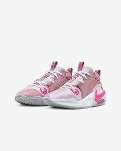 Basketball Shoes Women's Nike, Bright Basketball Shoes, Volleyball Shoes Aesthetic, Basketball Shoes Aesthetic, Pink Volleyball Shoes, Vb Shoes, Nike Volleyball Shoes, Pink Basketball Shoes, Basketball Shoes Nike