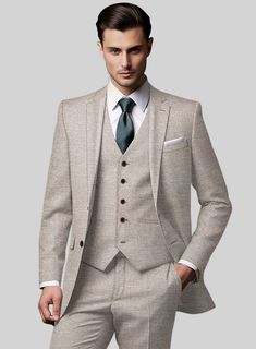 Emulate every experience with graceful precision with the Loro Piana Elettra Wool Silk Linen Jacket, a testament to understated prestige. This versatile ensemble features a blend of wool, silk, and linen in a classic beige hue with a solid pattern. The luxurious fabric composition ensures a breathable feel with a subtle sheen, making it ideal for warmer seasons and formal affairs alike. Whether commanding upscale gatherings or attending a summer soirée, this jacket exudes timeless style and impeccable taste.    A marriage of elegance and comfort, Loro Piana fabrics are made using the highest quality raw materials in the world, in their purest form or blended together. A sophisticated response to the dictates of contemporary elegance, these fabrics lend themselves to a wide range of styles Italian Suit, Summer Soiree, Luxurious Fabric, Silk Linen, Linen Suit, Linen Jacket, Loro Piana, Wool Suit, Double Breasted Suit