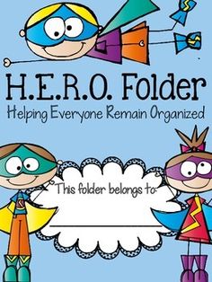 the book cover for helping everyone remain organized by h e r o folder